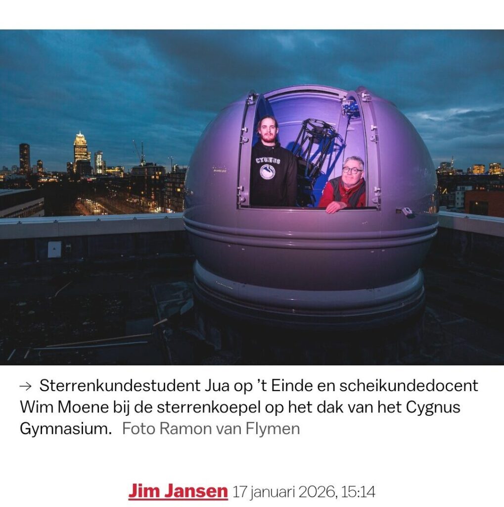 Sterrenkoepel op ons dak geopend